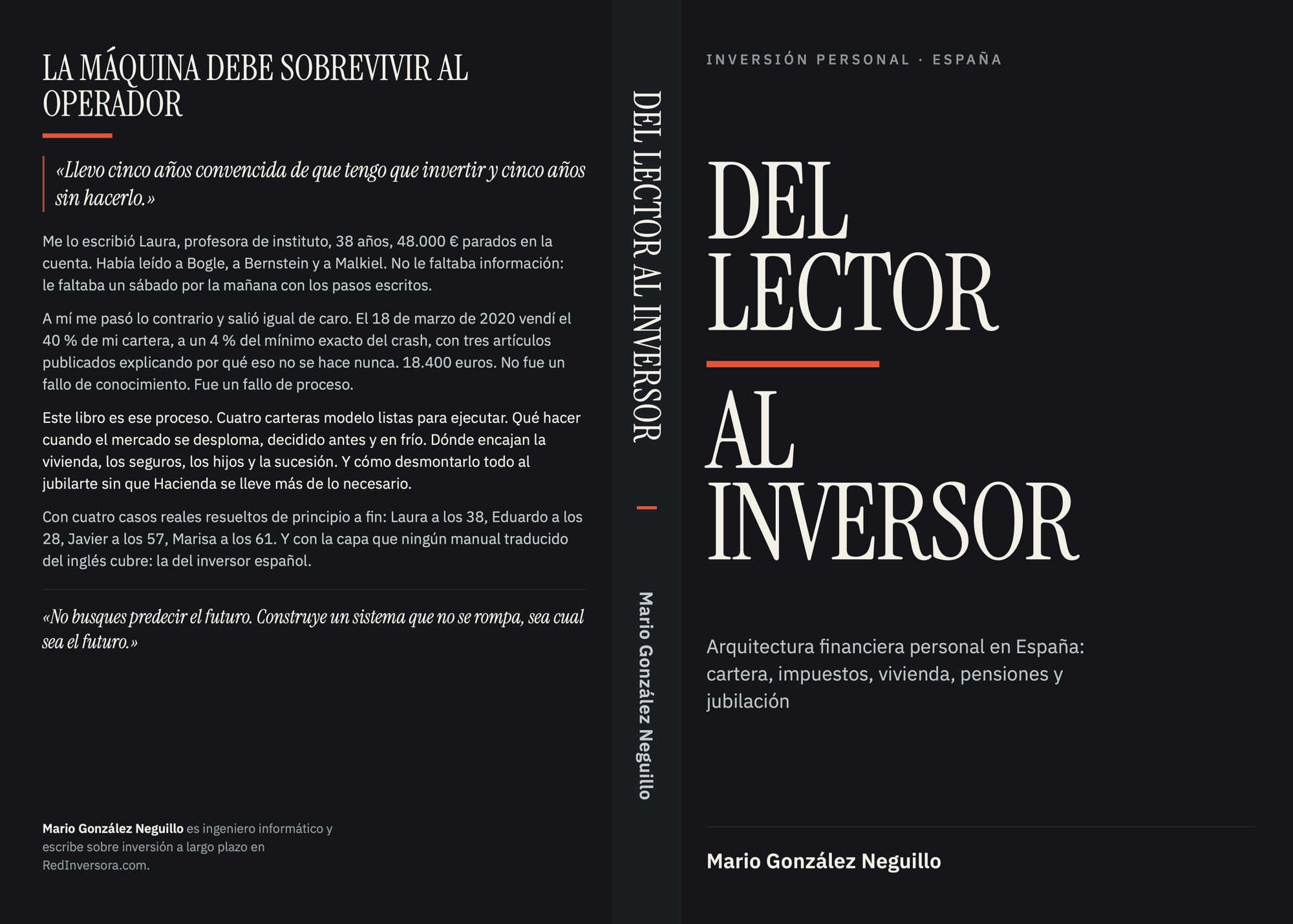 Del lector al inversor · cover completo del libro de Mario González Neguillo
